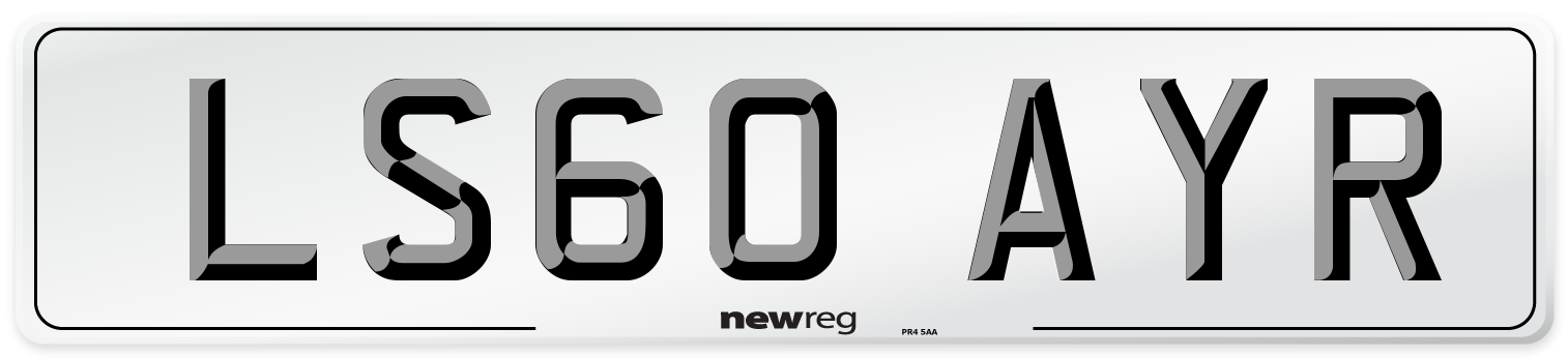 LS60 AYR Number Plate from New Reg